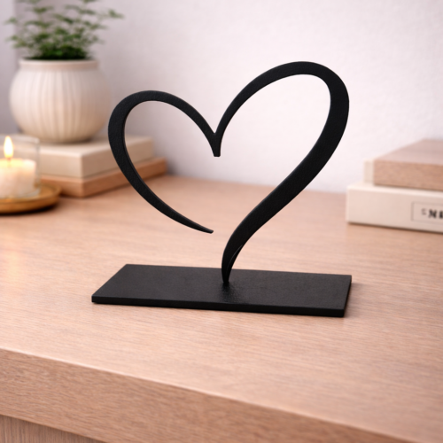stand minimalista coração